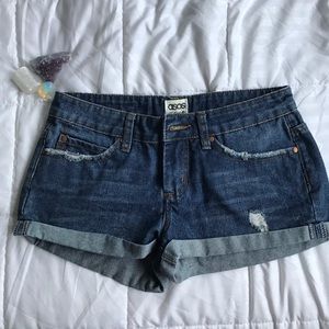 ASOS Low Waist Dark Denim Shorts